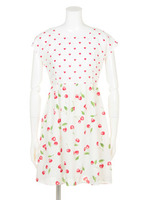 ハートチェリーハーフワンピース/オプレッドチェリー