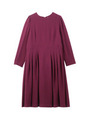 ハイウエストフレアワンピース/ダークパープル(084)