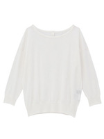 バックボタンドロップショルダーニット/オレンジ系(067)