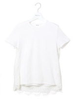 バックレースTシャツ/WHT