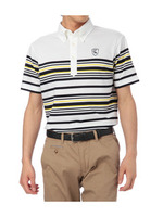 パネルボーダーポロシャツ/ブラック(019)