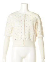 ビーズニットカーディガン/NVY