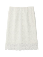 フラワーレーススカート/オフホワイト(003)