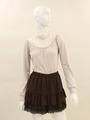 フリルペチコートパンツ/ブラウン