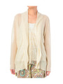 フロントレース甘編みニットカーディガン/オフホワイト(003)