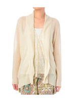 フロントレース甘編みニットカーディガン/オフホワイト(003)