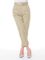 ベルト付フルレンパンツ/ネイビー