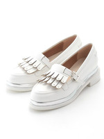 ホワイトフリンジシューズ/WH