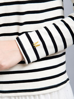 ボーダーTシャツ/ブラック