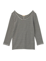 ボーダーカットソー/ブラック系(319)