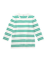 ボーダーコットンニット/グリーン(322)