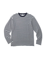 ボーダーニットソー/パネルボーダーニットソーロングスリーブTシャツ/ライトグレー(311)