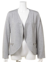 ポンチファスナートッパージャケット/ライトグレー