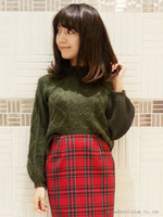 モールモヘアケーブルニット/グレー