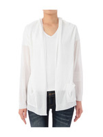 モダールボーダーカーディガン/パープル系(082)