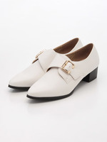 モンクストラップシューズ/シロ