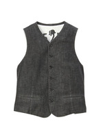 ライトデニム ストレッチ ベスト/ブルー系(094)