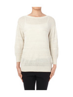 ラメ使いケーブル編みニットプルオーバー/ライトブルー(891)