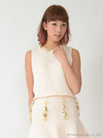 リトルローズニットトップス/ライトブルー