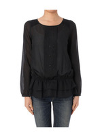 レーシーブラウス/ホワイト(001)