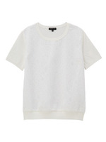 レース切り替えクルーニット/ホワイト(002)