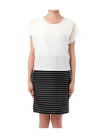 レース切り替えプルオーバー+ワンピースセット/ブルー系(391)