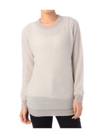 ワッフル編みニットプルオーバー/グレー(012)