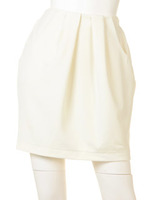 横うねタックタイトスカート/ベージュ