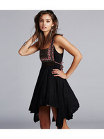 花柄変形ワンピース/ブラック(119)