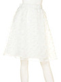 幾何柄オーガンジースカート/Off White