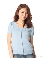 衿まわりリボンリボンすかしC/D/サックス