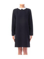 襟つきサックワンピース/ネイビー(393)