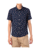 金魚和柄半袖シャツ/ネイビー系(593)