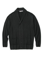 製品染めショールカラーカーディガン/レッド系(064)