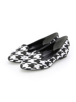 千鳥格子オペラシューズ/ブラック(019)