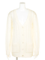 透かし編みカーディガン/アイボリー