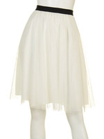 箔チュールスカート/ホワイト