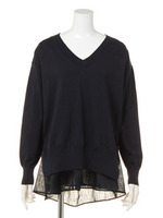 布帛コンビプルオーバー/NVY