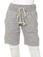 綿麻杢裏毛ショートパンツ/グレー  