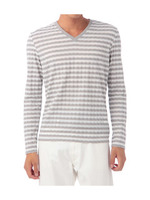 立体ボーダーカットソー/ネイビー系(393)