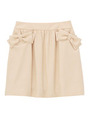 ダブルリボンギャザースカート/ライトベージュ(051)