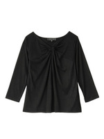 フロントドレープカットソー/ライトベージュ(051)