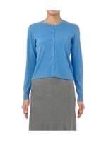 ラメニットカーディガン/ブルー系(091)