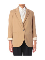 TWギャバ テーラードジャケット/ブラウン系(042)