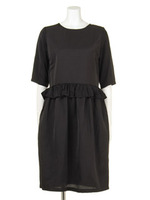 【Omekashi】2WAYペプラムワンピース/オフホワイト