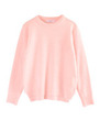 クルーネックニットトップス/ピンク