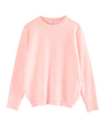 クルーネックニットトップス/ピンク