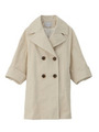 ダブルボタンコート/ホワイト(004)