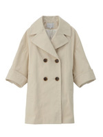 ダブルボタンコート/ホワイト(004)