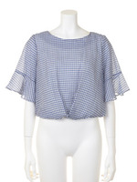 フリル袖ブラウス/ミックス1